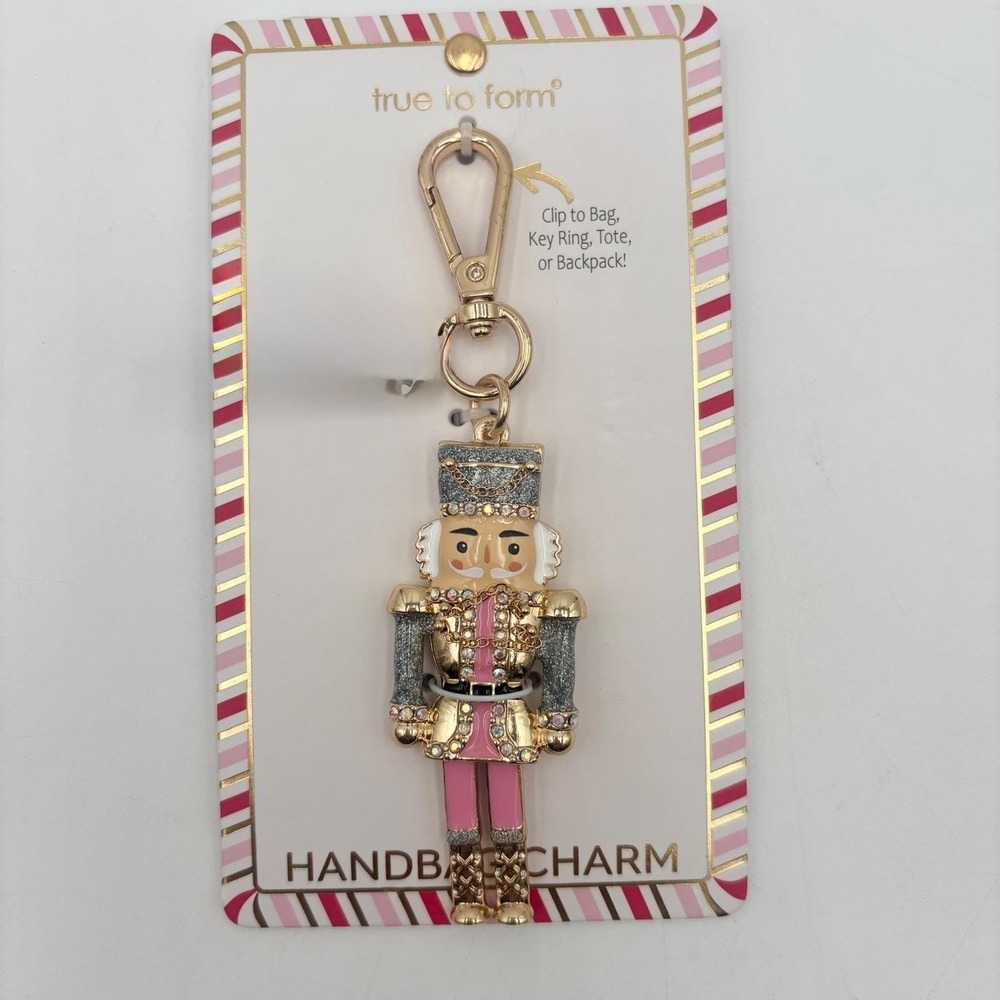 True‎ To Form Christmas Nutcracker Handbag Charm Keychain Holiday Accessory